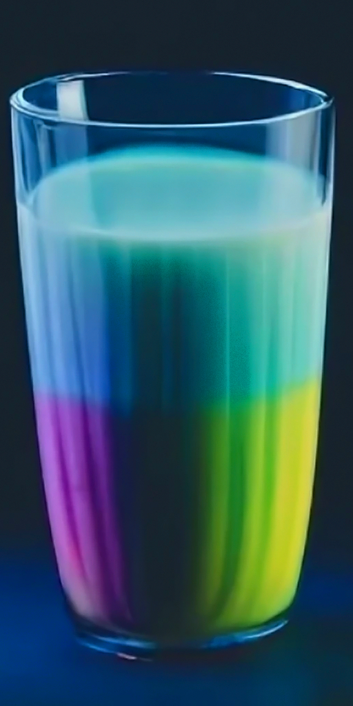 Un verre de lait (multicolore) de pegaclown.